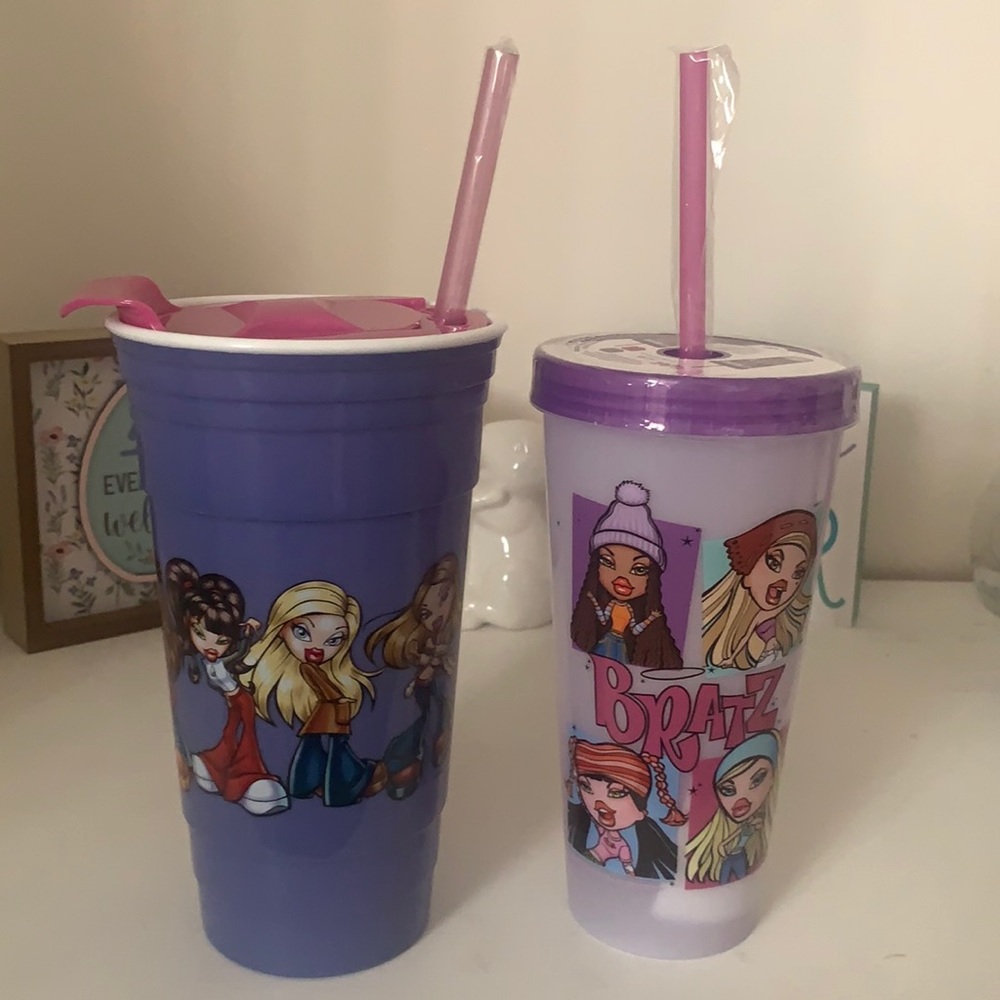 Bratz Travel Plastic Tumbler Bundle Set. Brand New.